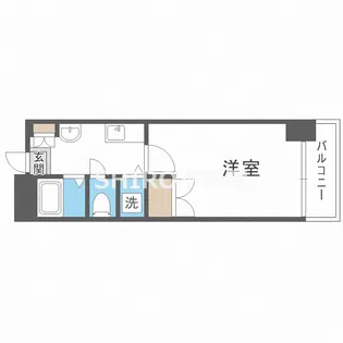グリーンプラザ新梅田【4階】の間取り
