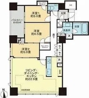 シティタワー宇都宮【20階】の間取り