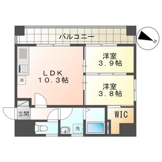 ApartmentGrusNakazono【8階】の間取り