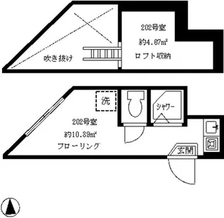 フェリスシャイニー【2階】の間取り