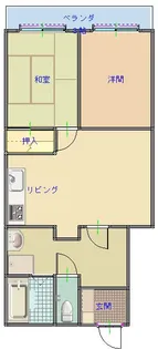 ビューシティー桐生【4階】の間取り