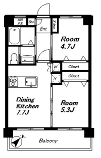 新小岩サマリヤマンション【2階】の間取り