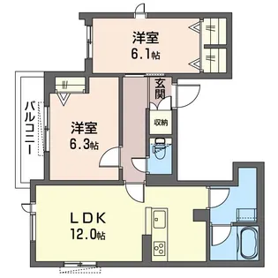 オロール【2階】の間取り