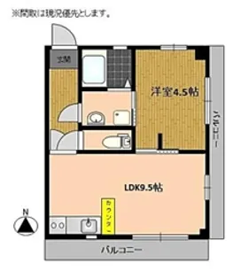 ホワイトリバー(横町)【3階】の間取り
