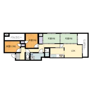 セントラルマンション【4階】の間取り