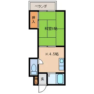 サンハイツ石原【2階】の間取り