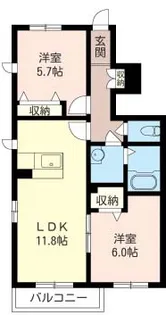 クラージュ【1階】の間取り