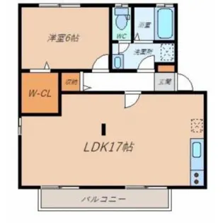 1LDKの間取り画像