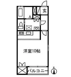 1Rの間取り画像