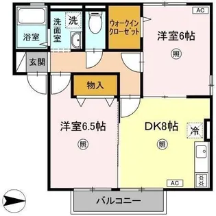 クレセント北峰 A棟【2階】の間取り