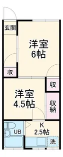 第1こだま荘【2階】の間取り