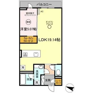 ラ・カーサ・フェリーチェ【2階】の間取り