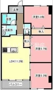 静岡県浜松市中央区和合町【マンション】の間取り