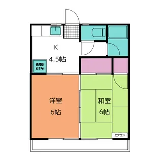 豊荘【2階】の間取り