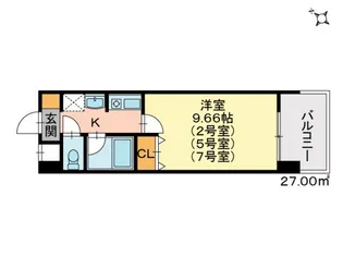 コーポラス伊福【2階】の間取り
