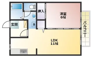 ユーハイツ【1階】の間取り
