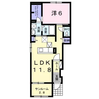 千葉県長生郡一宮町東野【アパート】の間取り