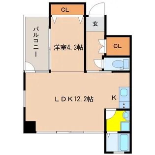 リヴィエール トピカ (橘通東)【6階】の間取り