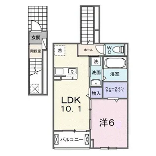 ソルフィー イースト【2階】の間取り