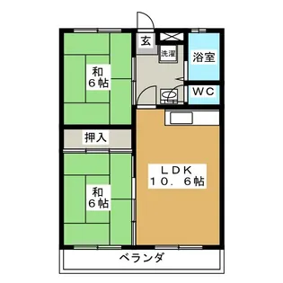 木村コーポ A棟【2階】の間取り