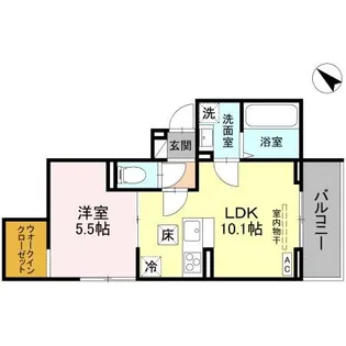 埼玉県越谷市新越谷1【アパート】の間取り