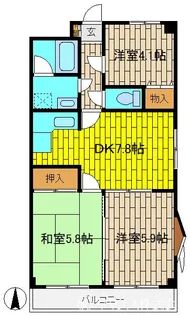 ライフルマンション【3階】の間取り