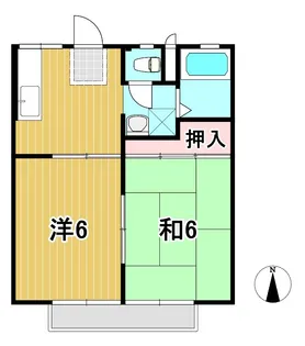 はたばしらハイツ【2階】の間取り