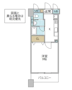 1Kの間取り画像