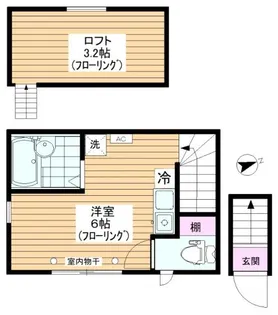 ヴェルデ桜川【2階】の間取り