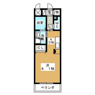 エクセラ大曽根【10階】の間取り