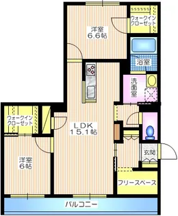 プレシデンスガーデン日吉【2階】の間取り