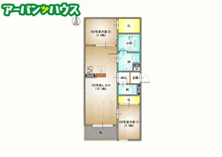 2LDKの間取り画像