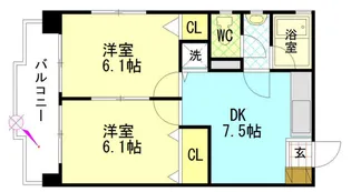 第2柴田ビル【2階】の間取り