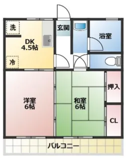 愛知県額田郡幸田町大字横落字北門【アパート】の間取り