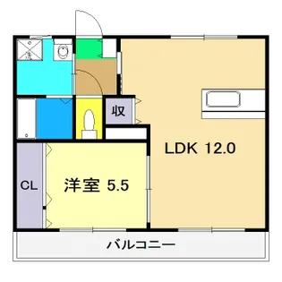 高知県高知市東雲町【アパート】の間取り