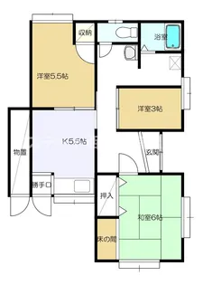 岩手県花巻市東町【一戸建】の間取り