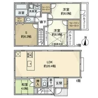 東京都練馬区南大泉1【一戸建】の間取り