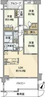 ドレッセ美しの森セントヴェールウエストヒル【1階】の間取り