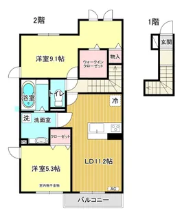 コンフォルト【2階】の間取り