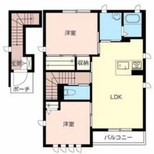 野口ハイツ峰【2階】の間取り