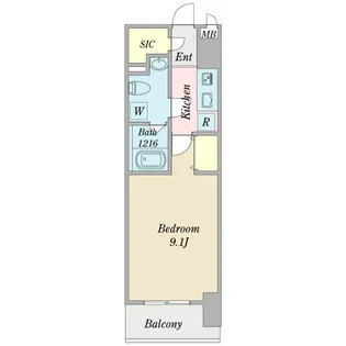 プロシード仙台上杉【8階】の間取り