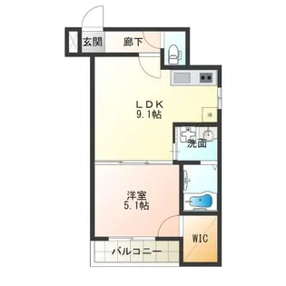 フジパレス東粉浜【2階】の間取り