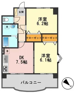 BELNOS34【5階】の間取り