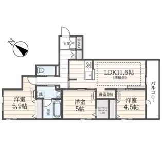 東京都世田谷区深沢5【マンション】の間取り
