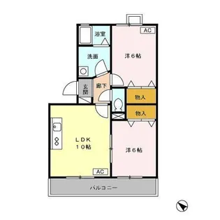 ベイコート【1階】の間取り