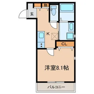 リトルキャビン【3階】の間取り