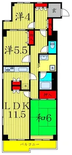 シャルマンコーポ平井【6階】の間取り