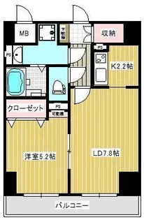 1LDKの間取り画像