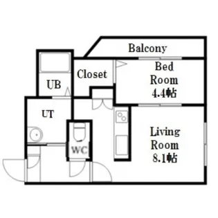 ノースプレミア大通北【8階】の間取り