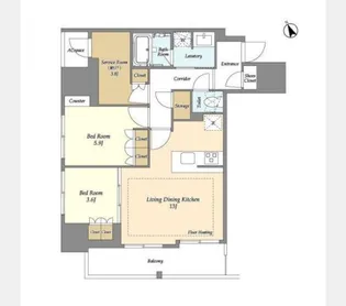 オアーゼ日暮里レジデンス【3階】の間取り